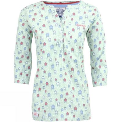 Camisa Brakeburn Beach Hut Mujer - Verde / Coral - Chile ZQH568047